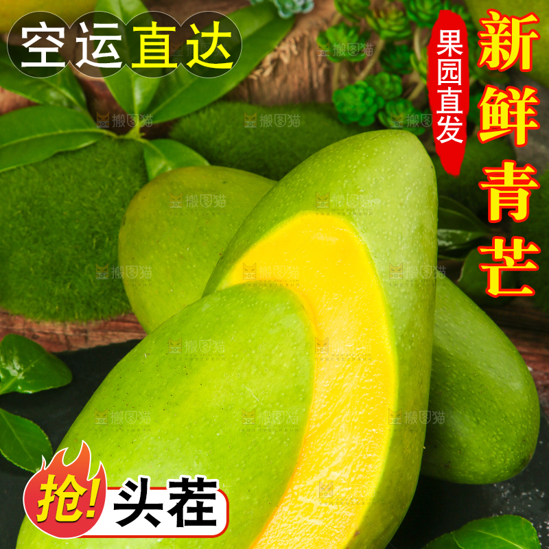 黑底上摆放着越南大青芒