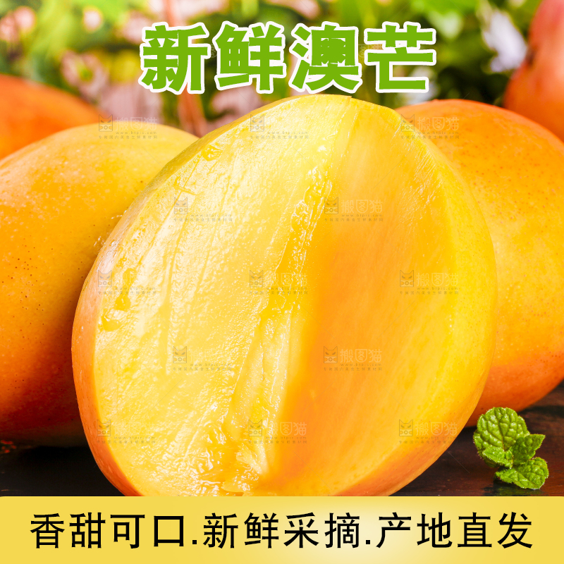 黑底上摆放着澳芒
