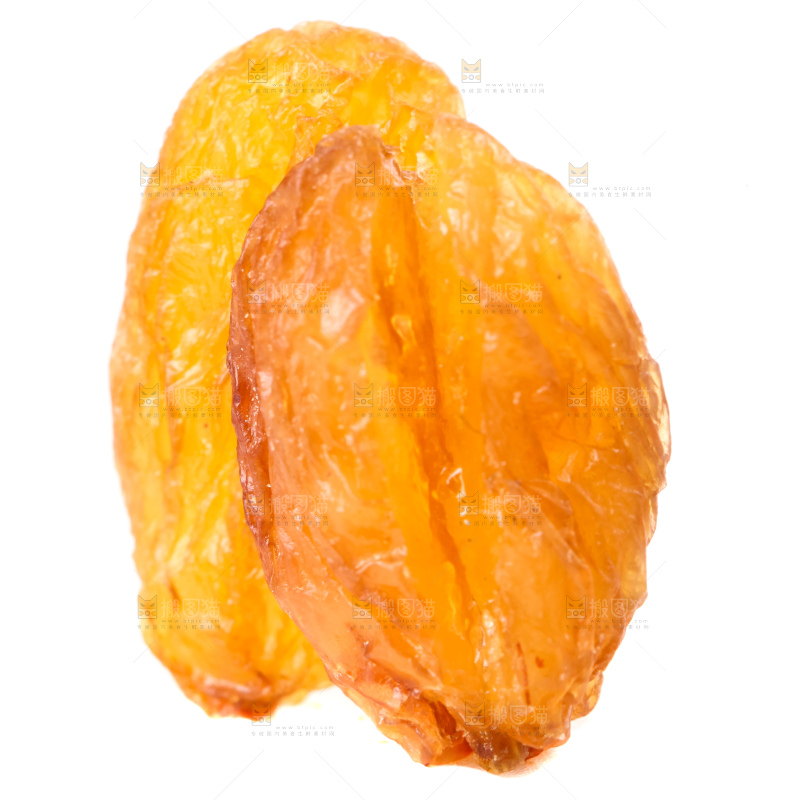 白底上放着树上黄葡萄干