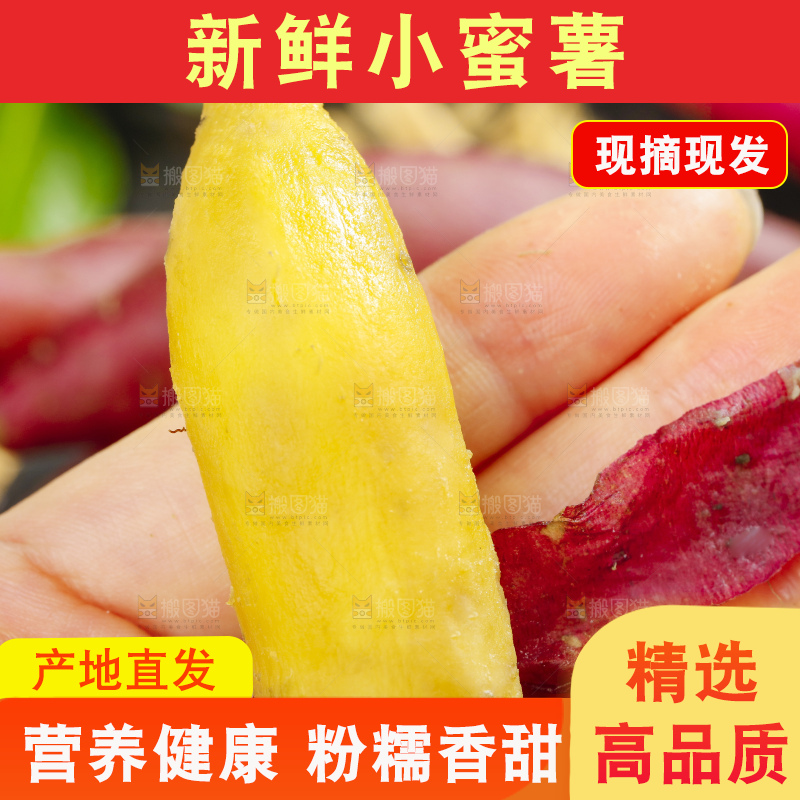手里拿着黄心蜜薯
