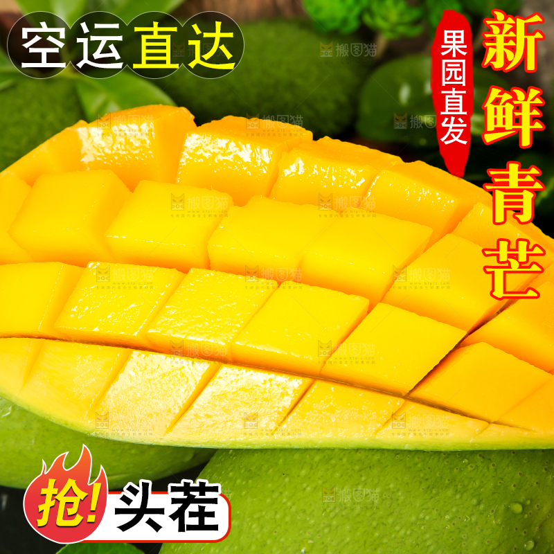 黑底上摆放着越南大青芒