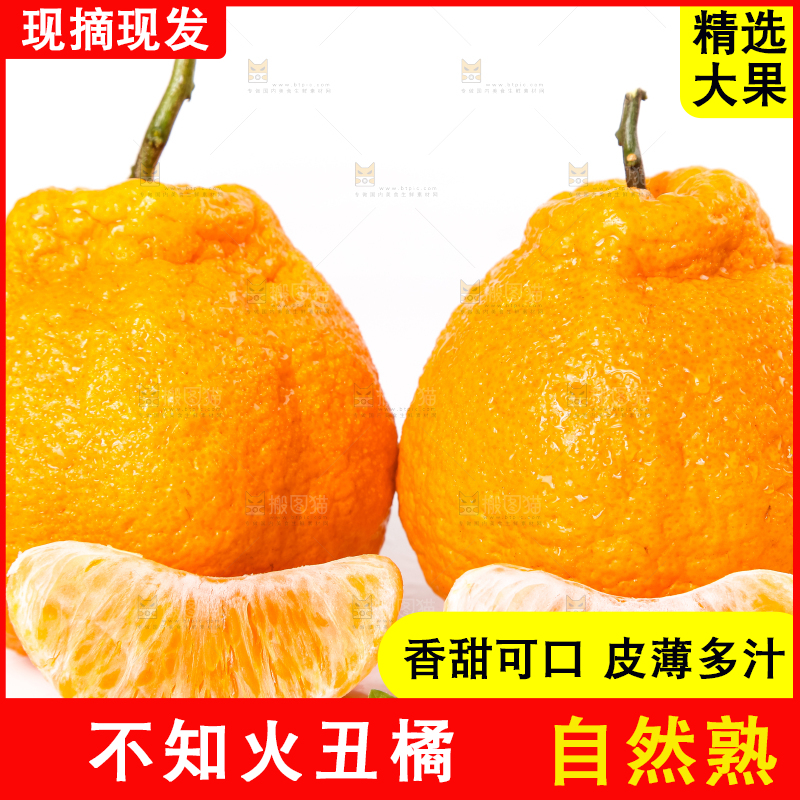 白底上摆放着柑橘
