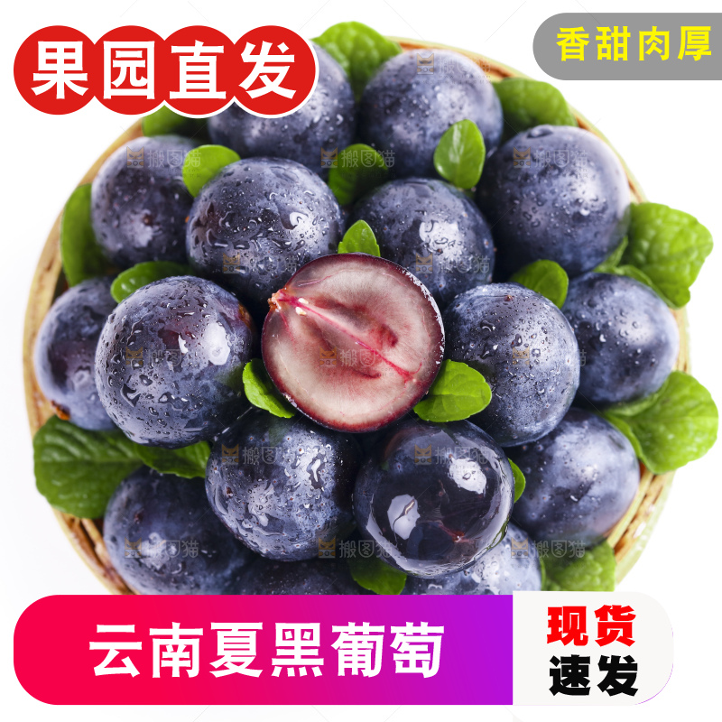 篮子里装着无籽葡萄