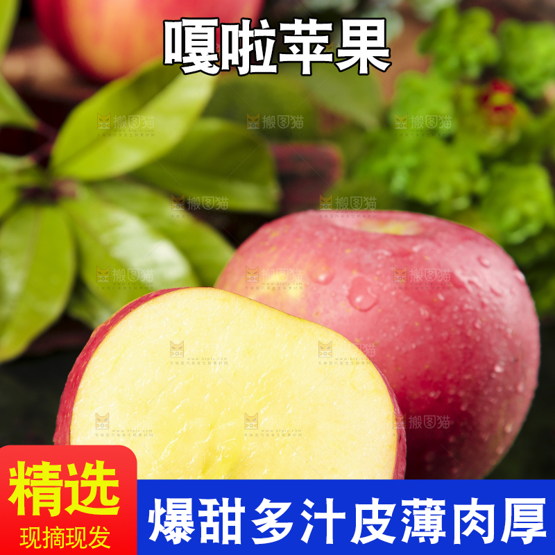 深底上摆放着红嘎啦苹果