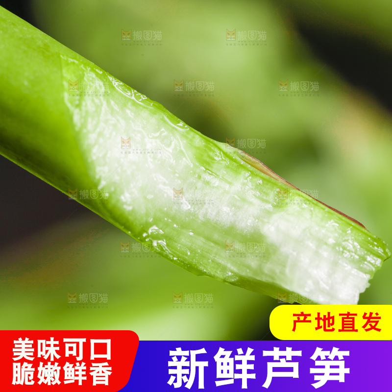 深底上摆放着青芦笋