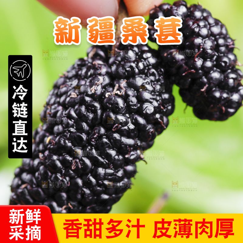 手里拿着桑葚