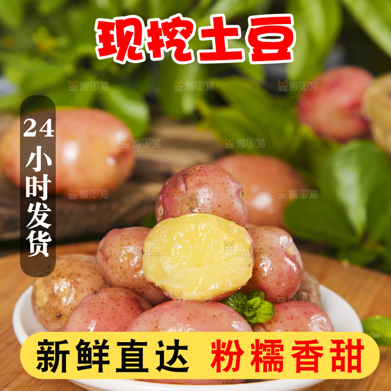 盘子里装着红土豆