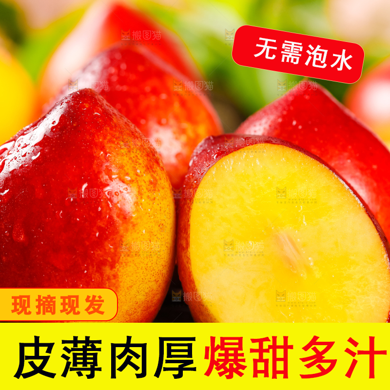 深底上摆放着大连油桃