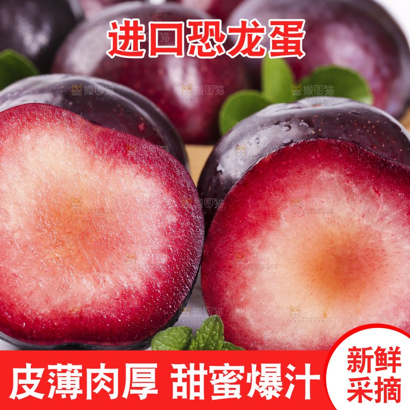 白底上放着恐龙蛋李