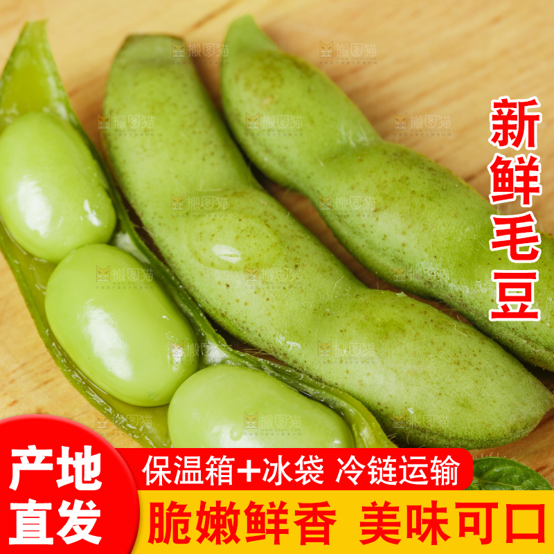 木底上摆放着毛豆角
