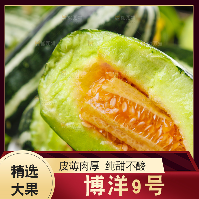 盘子里装着博洋蜜脆甜瓜