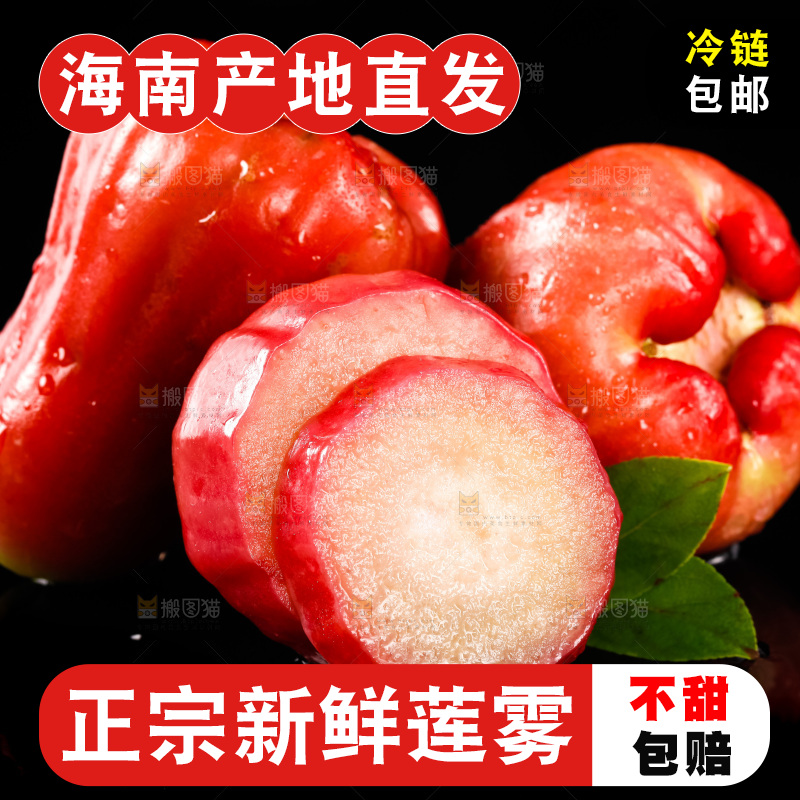 黑底上放着莲雾