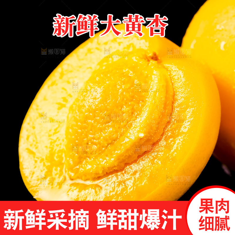 黑底上摆放着新鲜麦黄杏