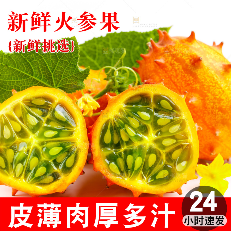 白底上摆放着海参果