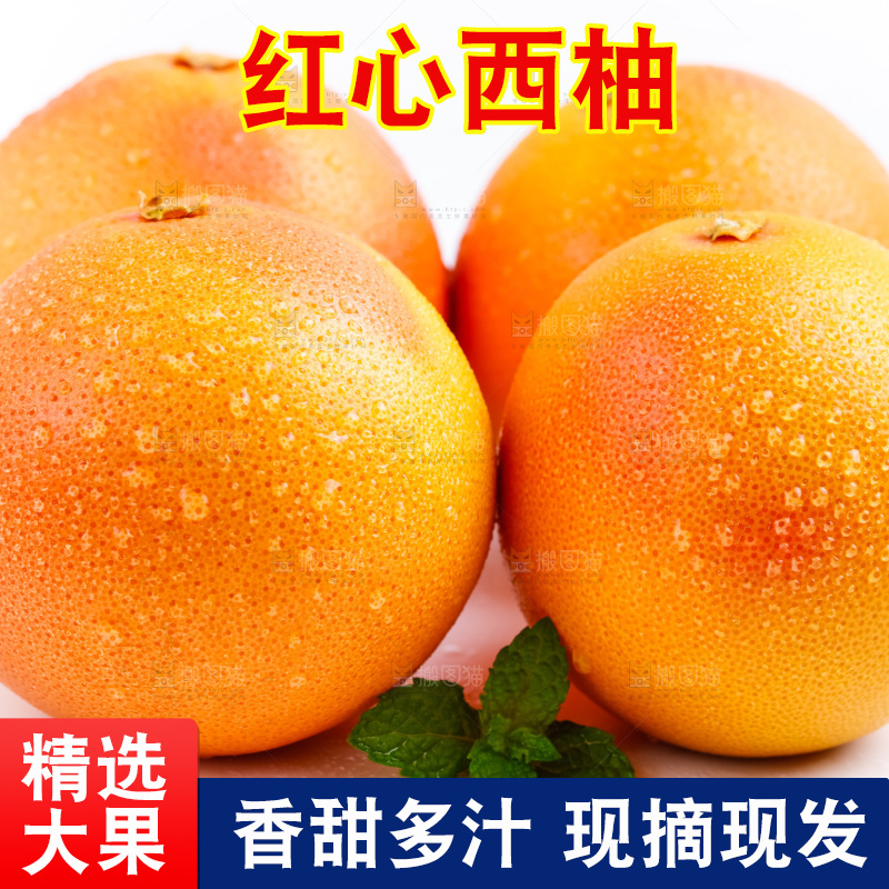 白底上摆放着南非西柚