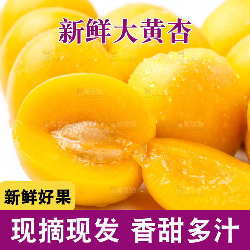 白底上放着大黄杏