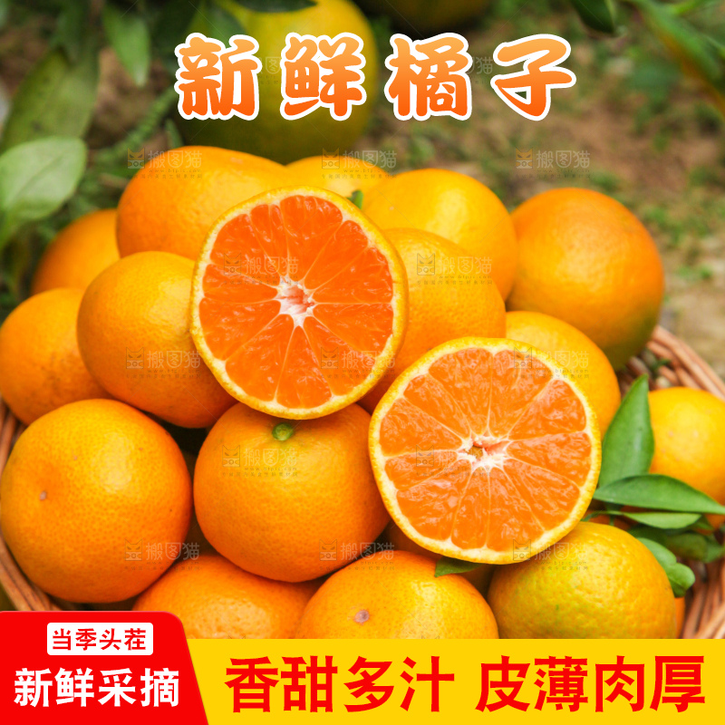 篮子里装着橘子