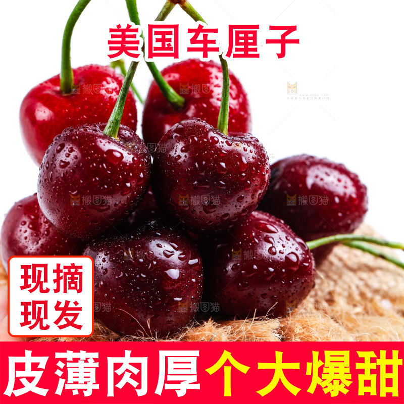 手里拿着黑珍珠樱桃