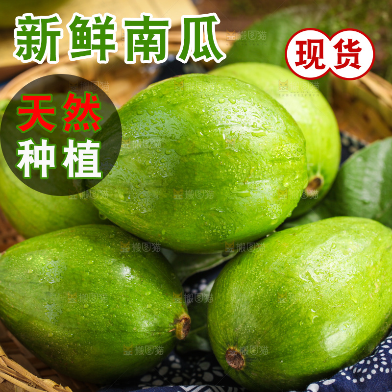 篮子里装着嫩南瓜