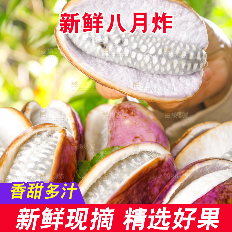手里拿着新鲜八月瓜
