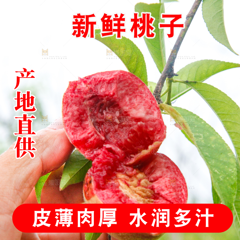 手里拿着桃子