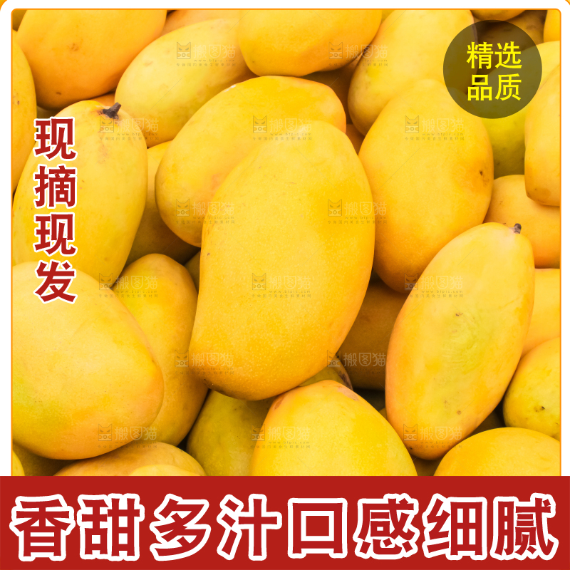 车子上的一堆芒果