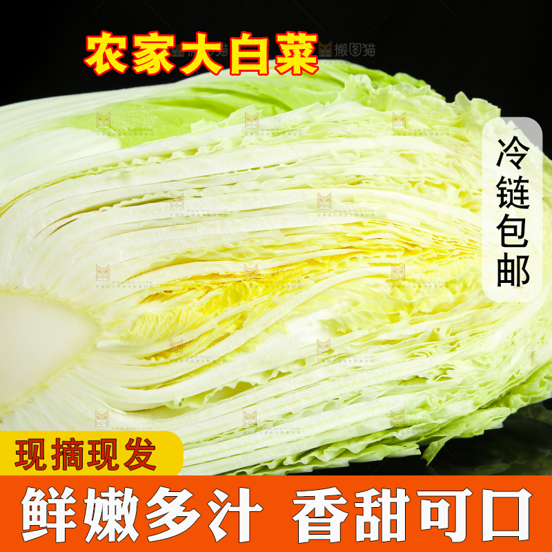 黑底上的黄心大白菜