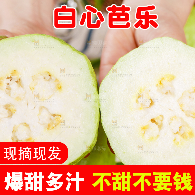 手里捧着白心芭乐