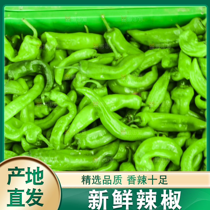 框子里装着青椒