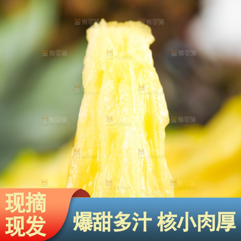 手里拿着手撕凤梨