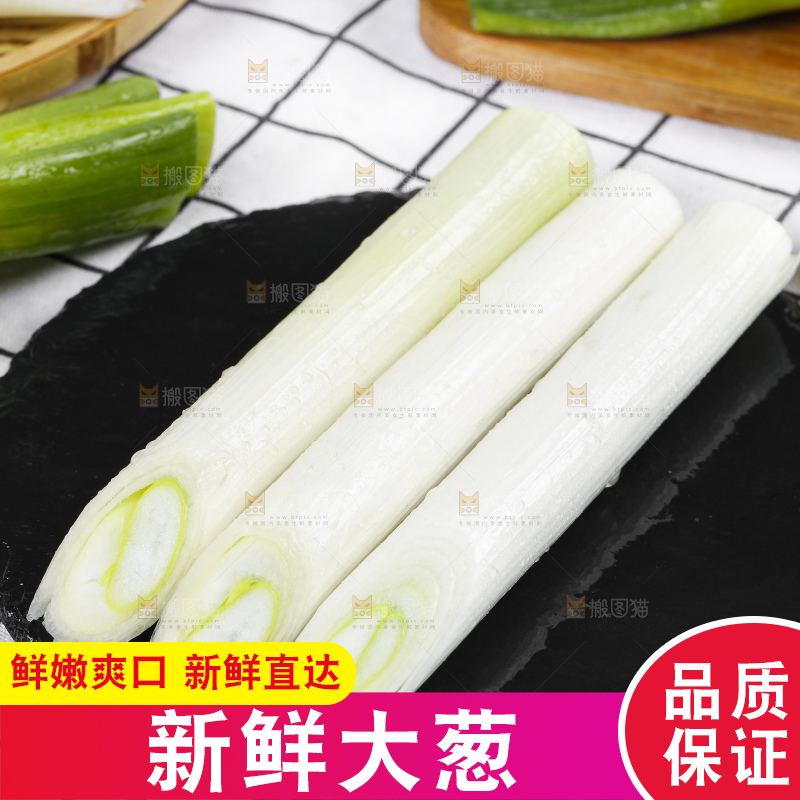 格子底上的大葱