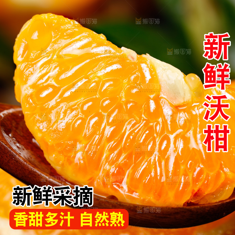 勺子上放着柑橘