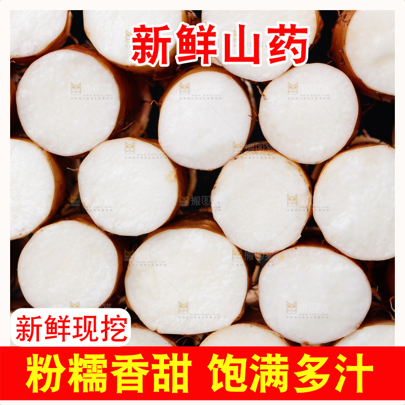 木底上的小白嘴山药