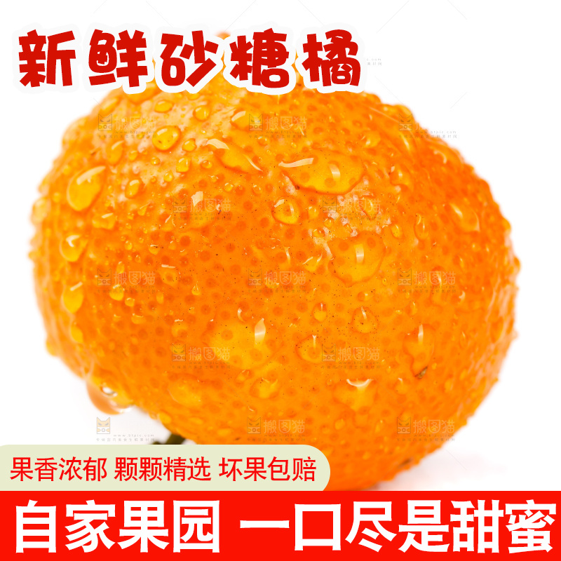 白底上放着砂糖橘