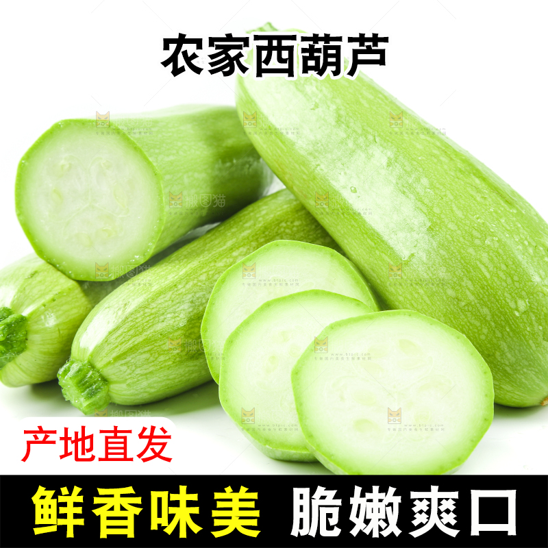 白底上摆放着茭瓜