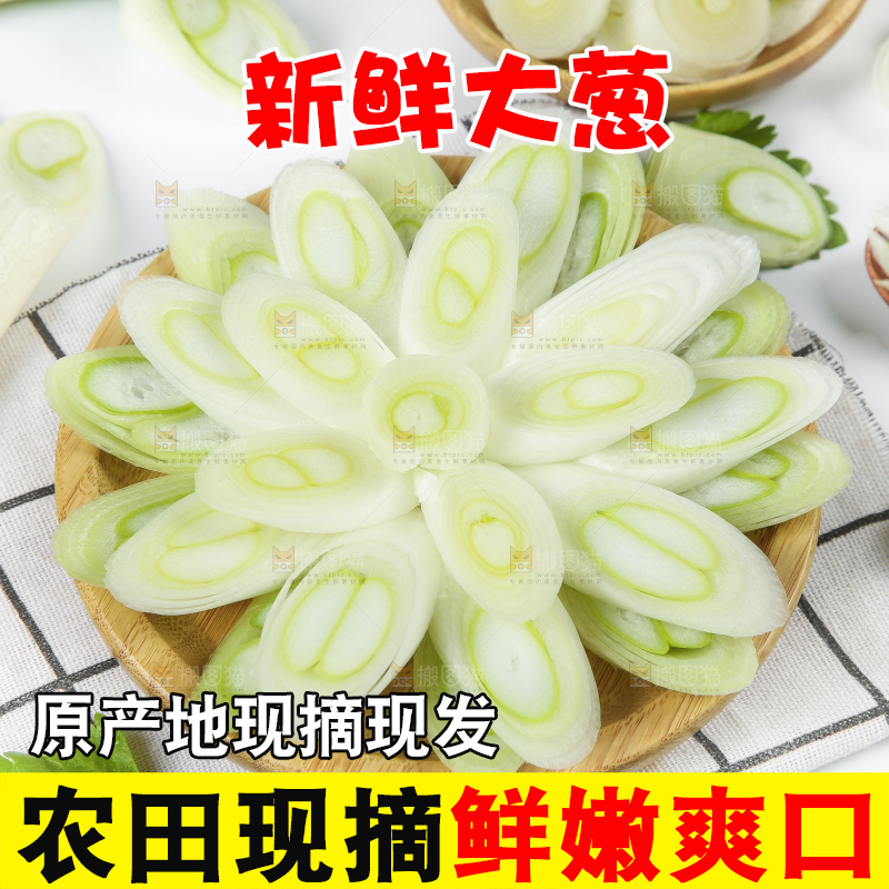 白底上的铁杆大葱