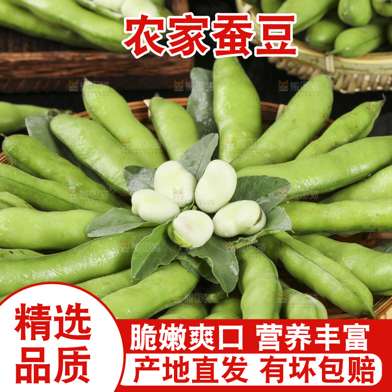 深底上放着一盘新鲜胡豆