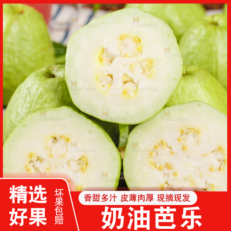 竹底上的白心番石榴