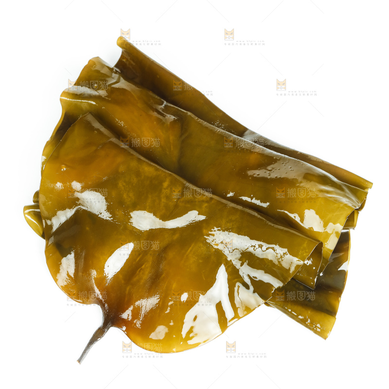 白底上放着海带