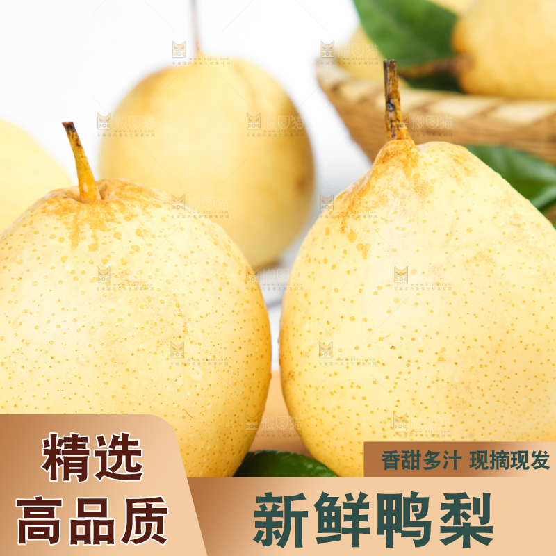 木底上的鸭嘴梨