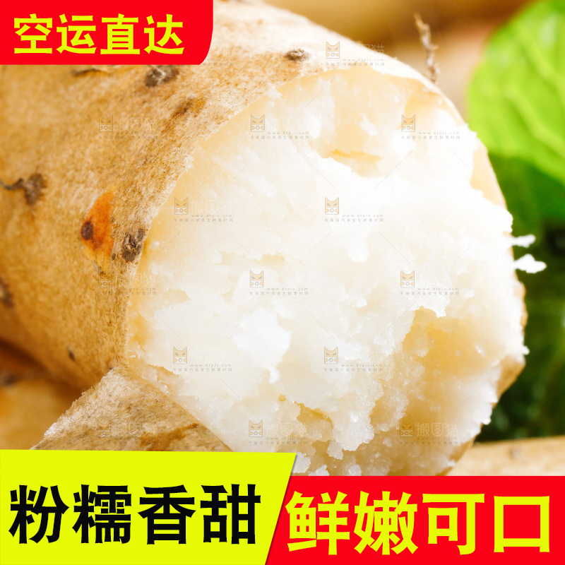黑底上放着铁杆山药
