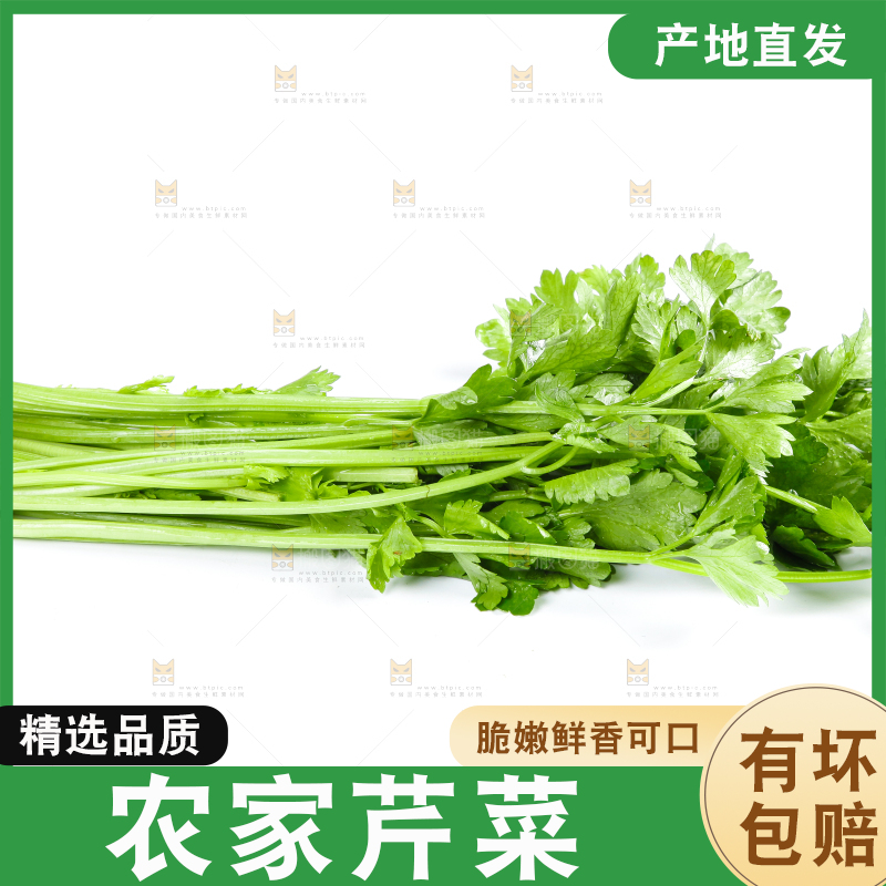白底上的芹菜