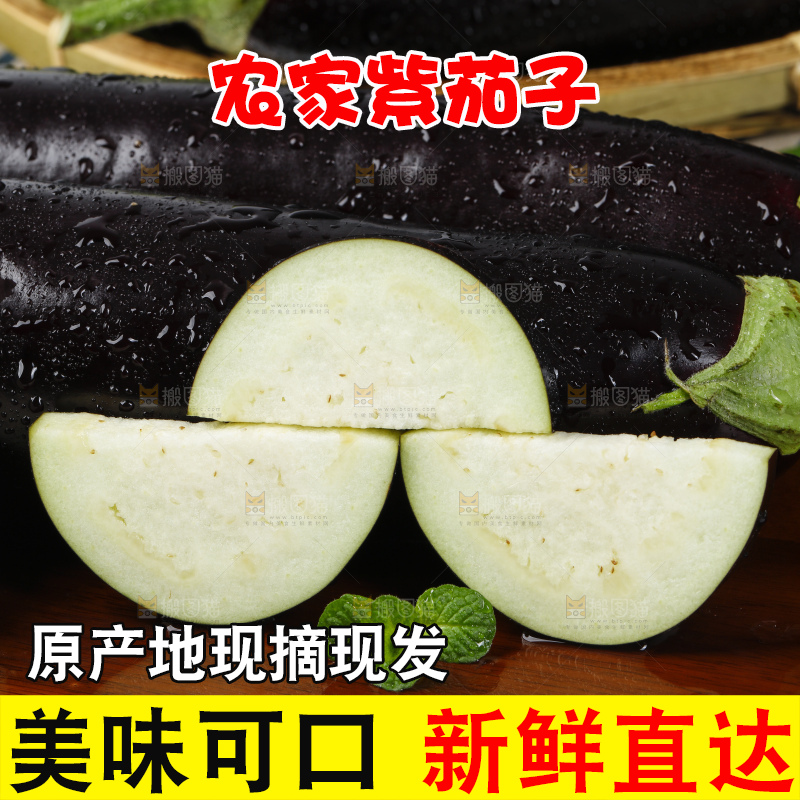 木底上的紫茄子
