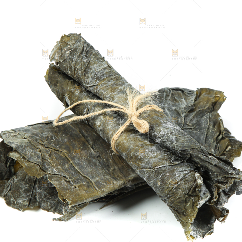 白底上放着一捆干海带