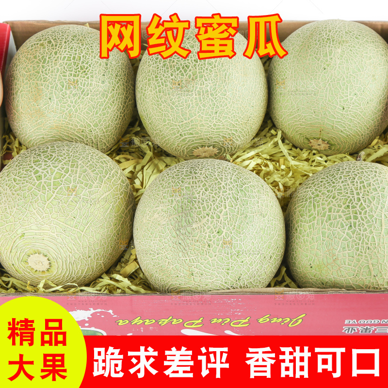 手拿一箱玫珑网纹蜜瓜