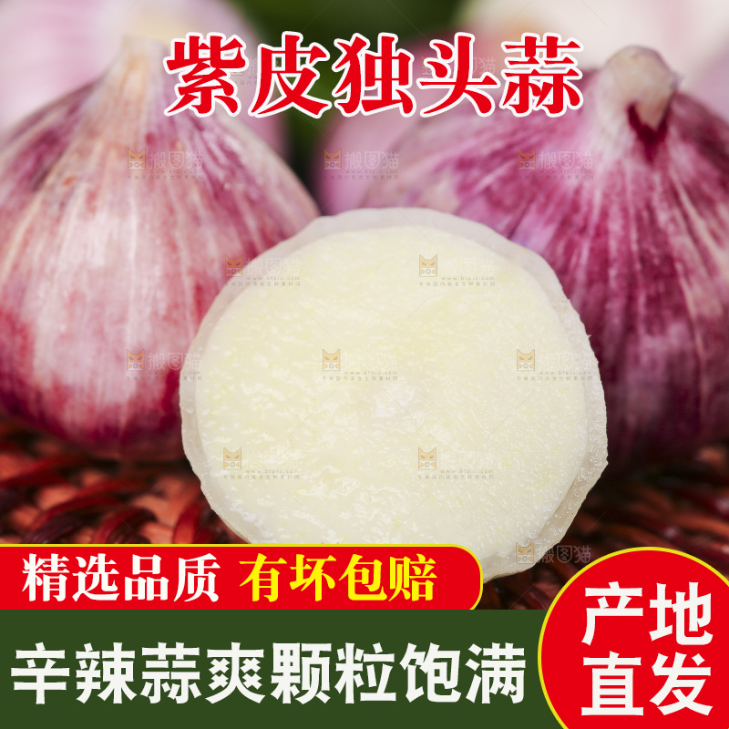 深底上放着云南紫皮独头蒜