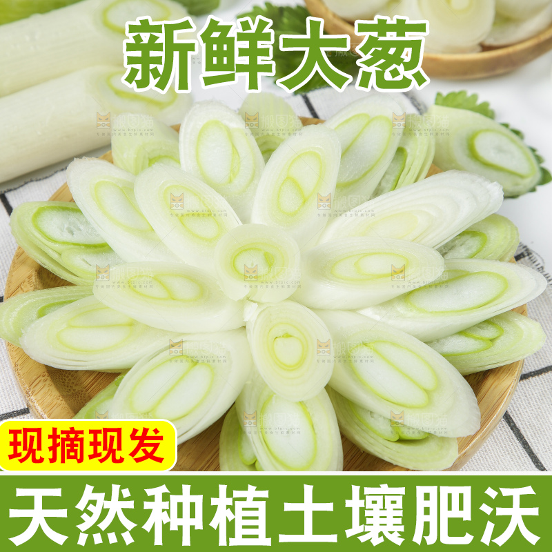 白底上的铁杆大葱
