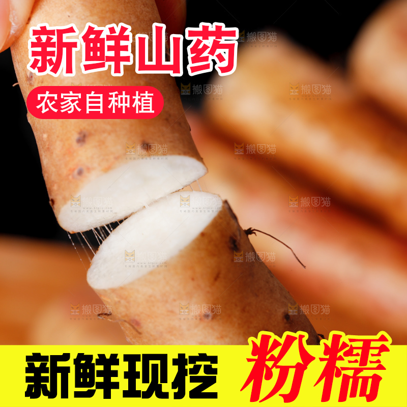 手里拿着小白嘴山药