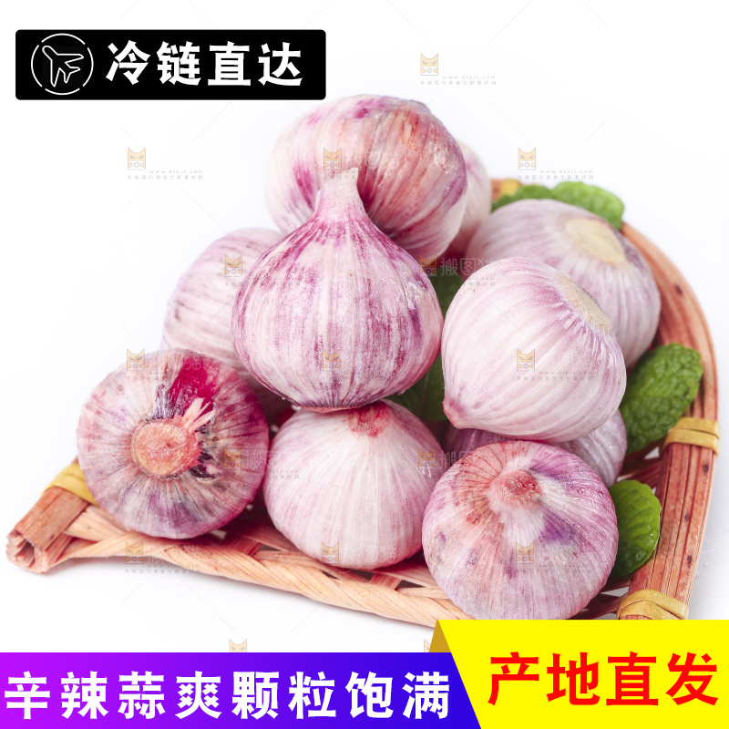 白底上放着云南独蒜