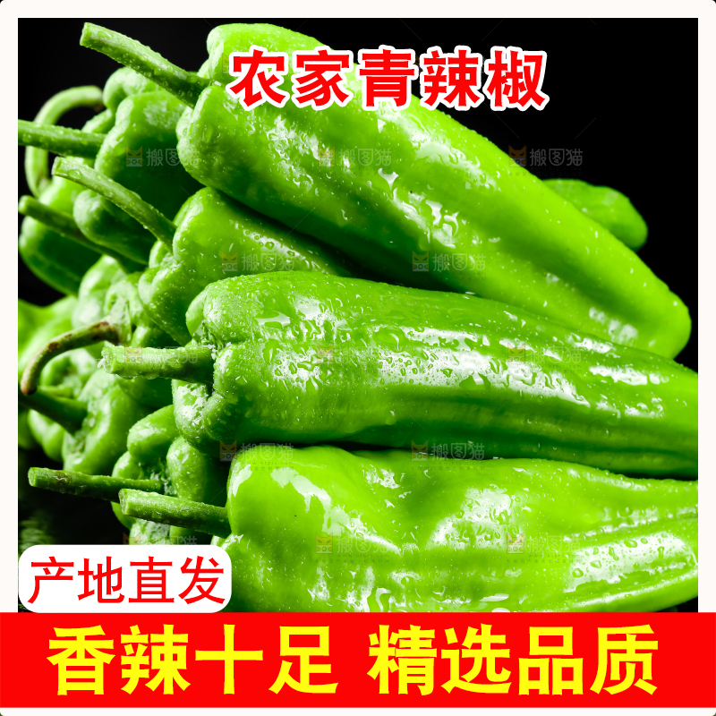 黑底上的辣椒